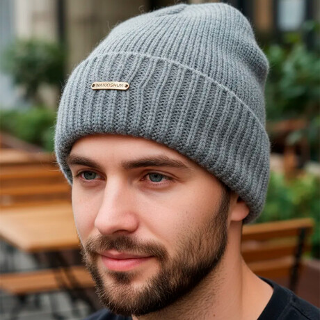 Gorro De Abrigo Denis Tejido Fino Varios Colores Gris