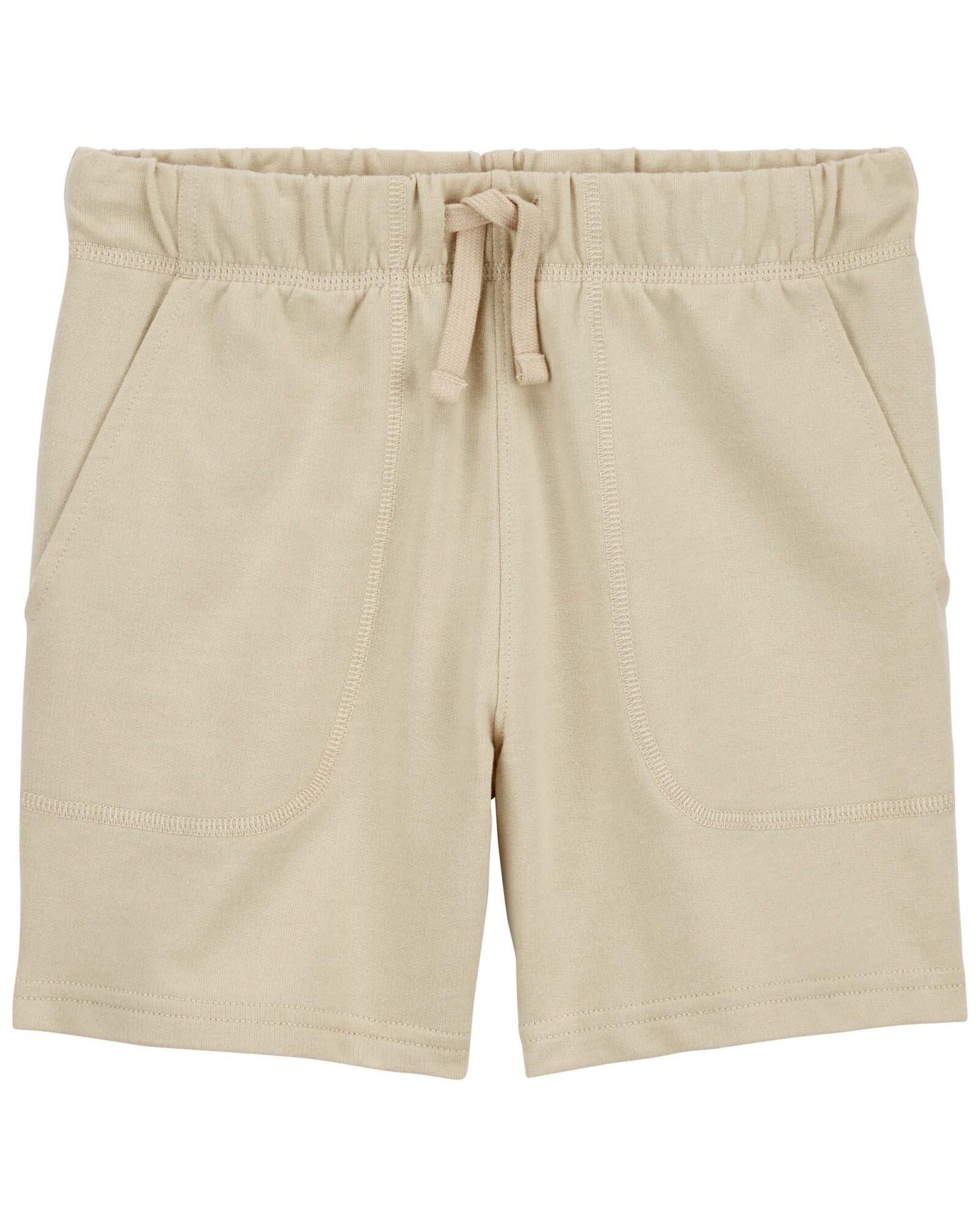 Short de algodón con cordón, khaki Sin color