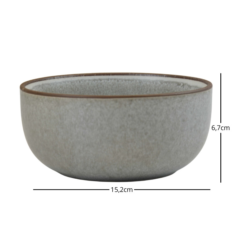 Bowl Bombe 15cm c/borde marrón GRIS