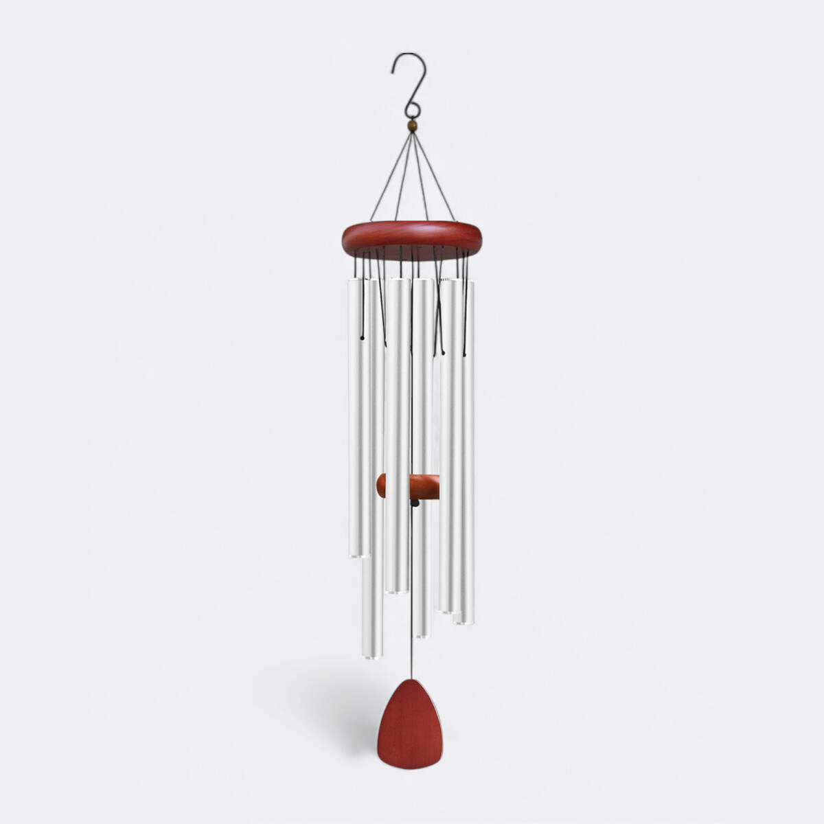 Campana de Viento Wood - Plateado 