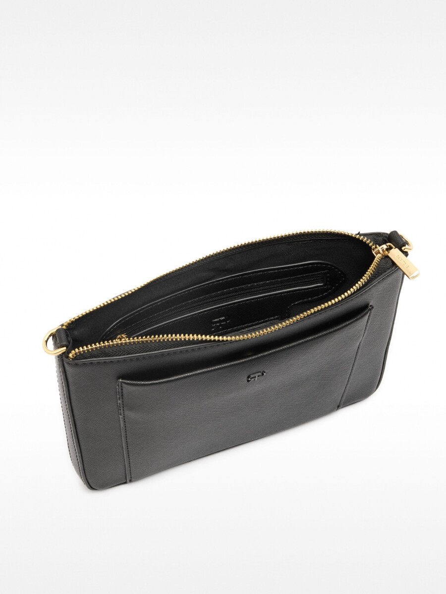 Bolso Bandolera Con Textura negro