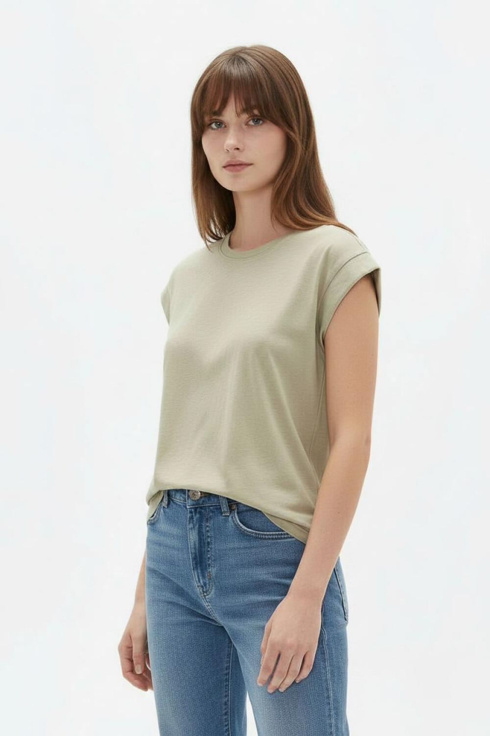 Remera Alismo Verde Grisaceo