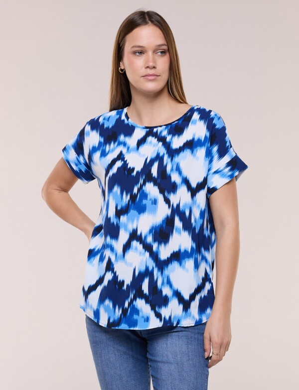 Blusa Holgada Printed AZUL/MULTI