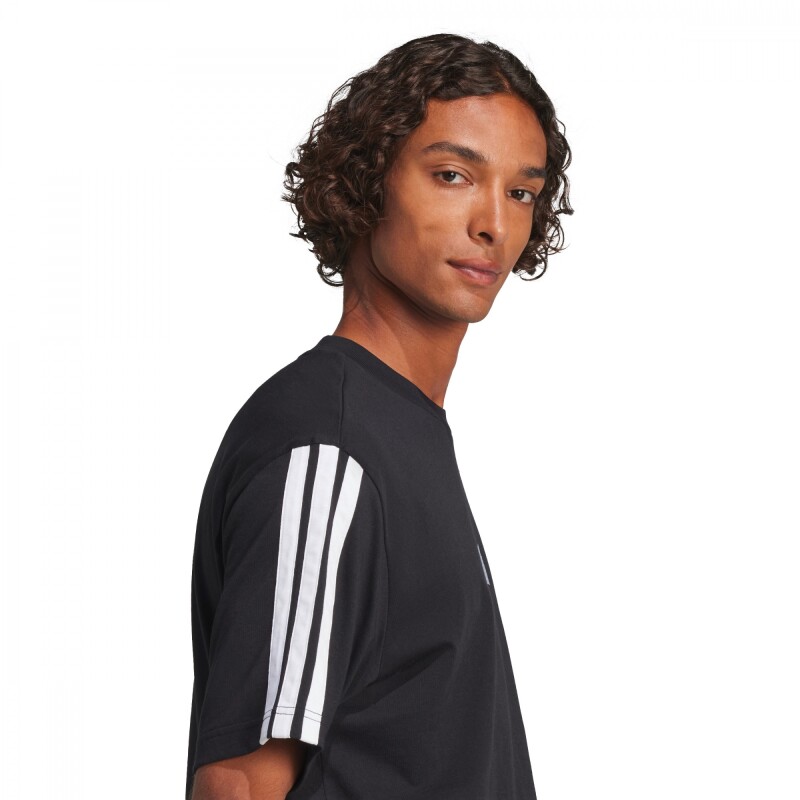 Remera Essentials Single Camiseta de Hombre Negro