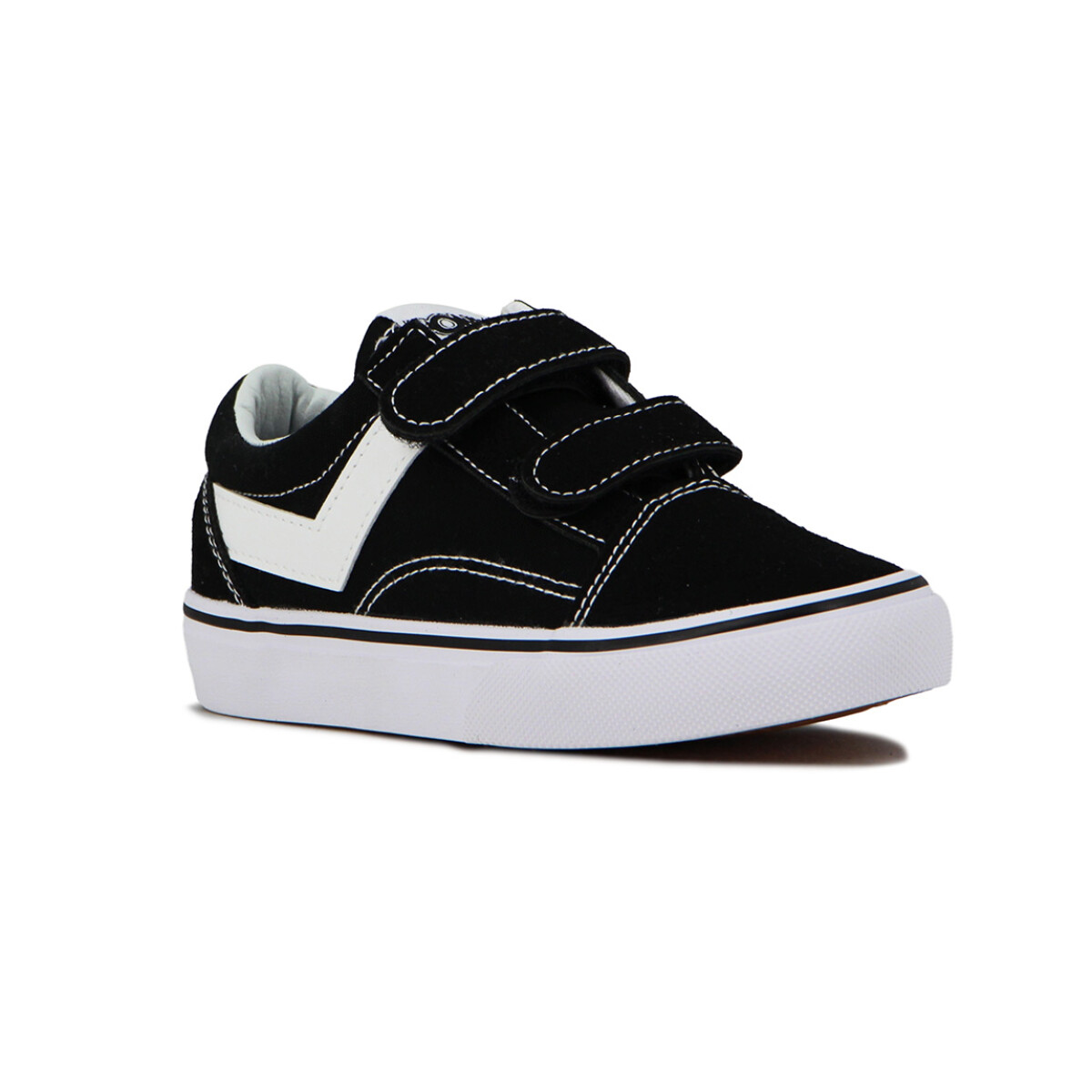 Pony Champion Casual con Velcro Niño - Negro/Blanc - Negro-Blanco 