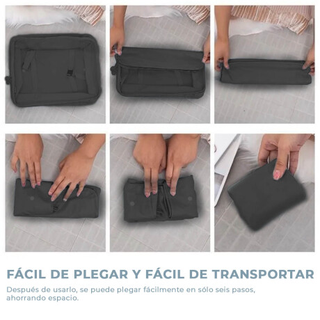 Set X8 Organizador De Viaje Valija Mochila Equipaje Negro