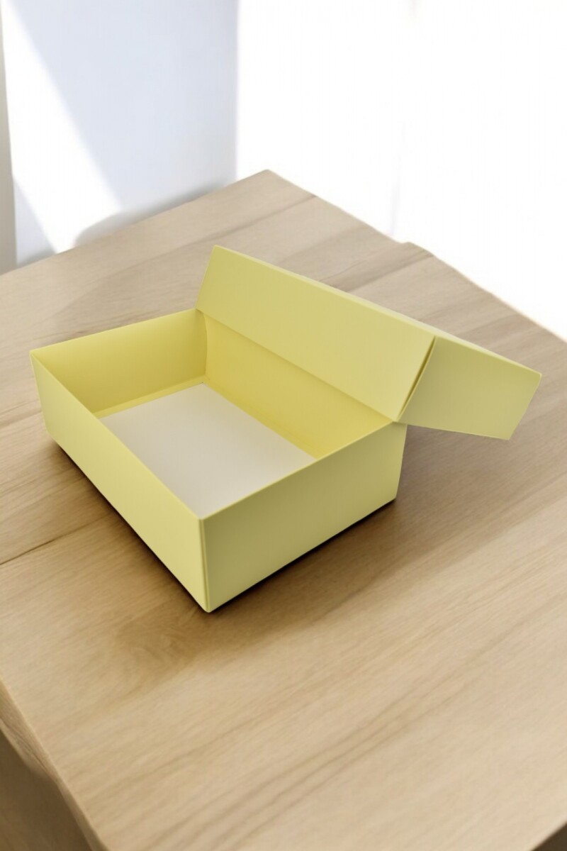 Caja Rectangular 20x30x9 cm - AMARILLO PASTEL 