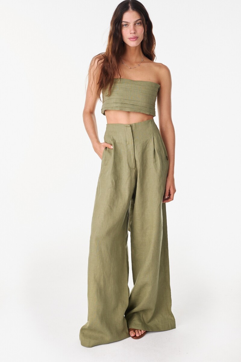 Pantalon Lino Soft - Verde 