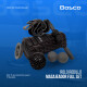 Rolo Rodillo Bosco Foam Roller Masajeador Pilates Set Full Negro