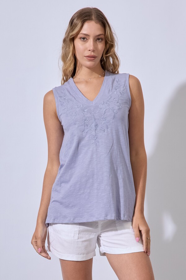 Musculosa Bordada VIOLETA