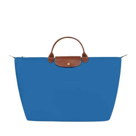 Longchamp -Bolso de viaje Longchamp plegable con cierre y asa corta, Le pliage Azul