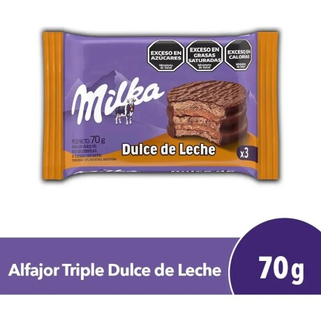 Alfajor Milka Triple Dulce de Leche 70GR VIOLETA