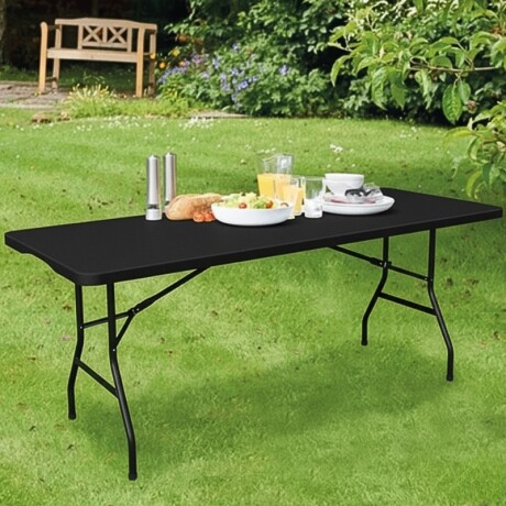 MESA DE EXTERIOR PLEGABLE 1.8M - NEGRA Mesa De Exterior Plegable 1.8M Negra