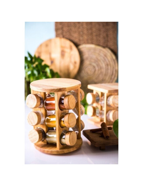 SET 12 PIEZAS ESPECIEROS SOPORTE MADERA. H23.5/D20CM SET 12 PIEZAS ESPECIEROS SOPORTE MADERA. H23.5/D20CM