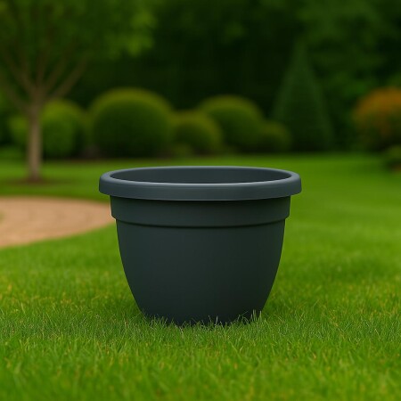 MACETA REDONDA EDEN 25CM NEGRO