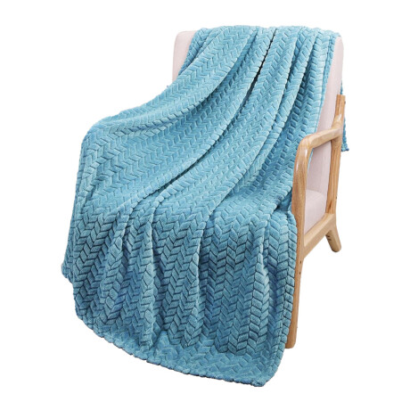 Manta Frazada Polar 2 Plazas Trigo Suave Cálida Cama Sofá Verde