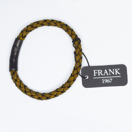 Pulsera de cuero y acero, FRANK. Pulsera de cuero y acero, FRANK.