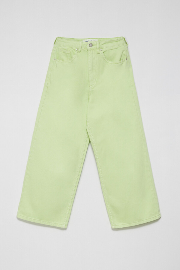 Pantalón de jean culotte Verde Claro