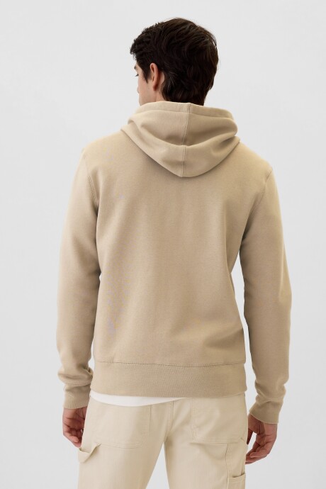 Canguro Con Cierre Logo Gap Hombre Khaki