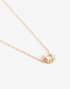 Cadena Corta con Dije Cubic zirconia Collar Floral Cubic Zirconia - Dorado