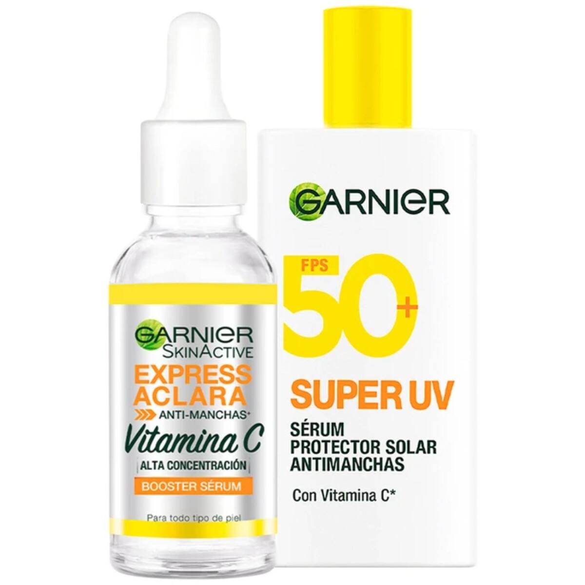 Pack Garnier Express Aclara Sérum 30ml + Protector Solar 50fps 40ml 