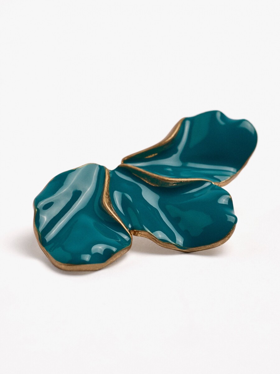 Pendientes Medianos Flor azul