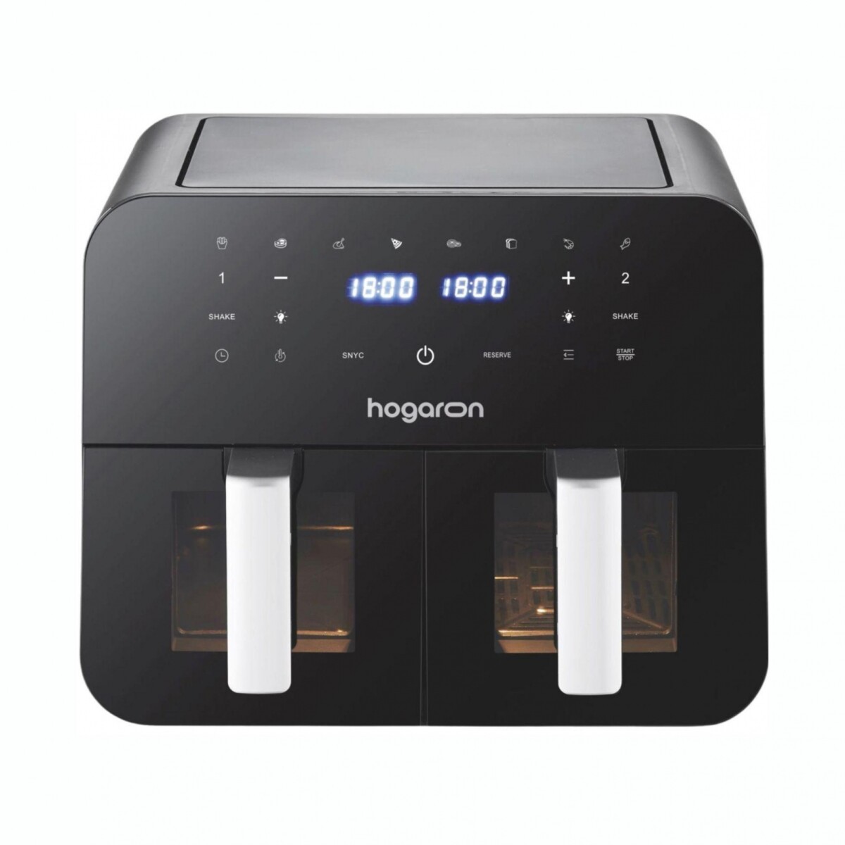 Freidora de Aire Doble Canasto HOGARON 2400W Capacidad 9L 