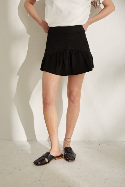 FALDA ULA COURO Negro