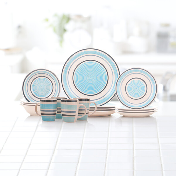 JGO VAJILLA 16PCS CIRCULOS COLORES JGO VAJILLA 16PCS CIRCULOS COLORES