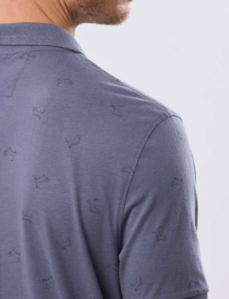 REMERA POLO ESTAMPADA JERSEY Indigo