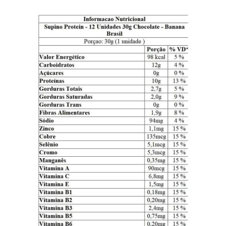 ¡OFERTA IMPERDIBLE! Protein Bar Chocolate Caja x12 Banana Brasil Supino Chocolate