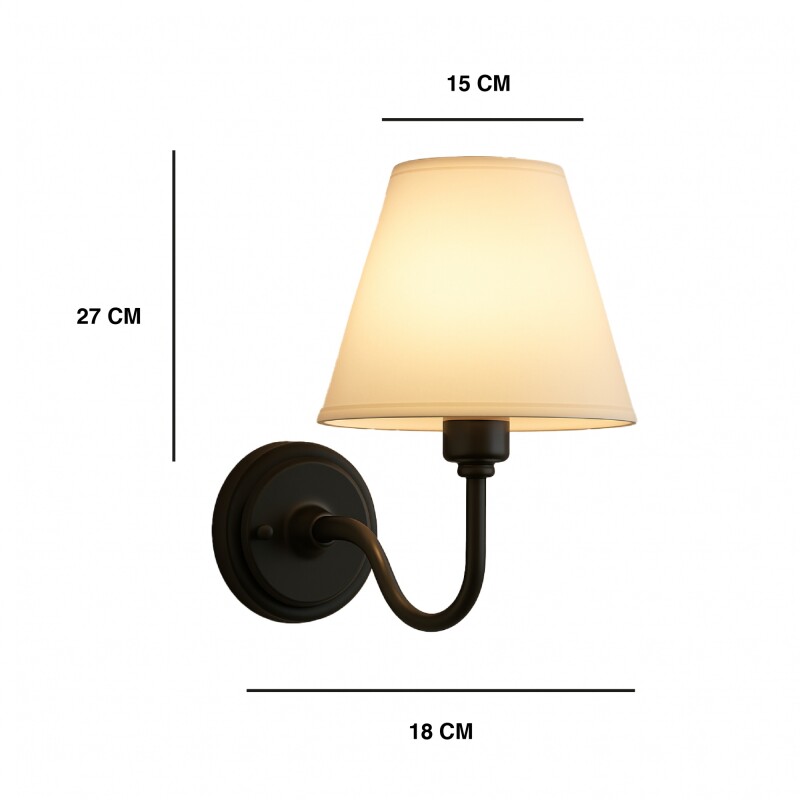 Lampara de Pared Classic Artefacto Para Pared Classic Negro