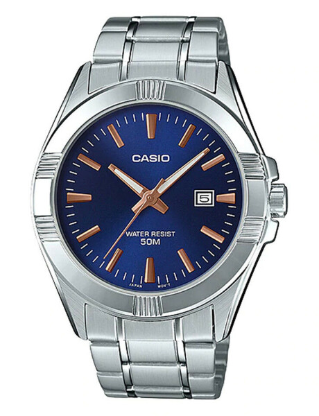 Reloj análogo Casio en acero Azul