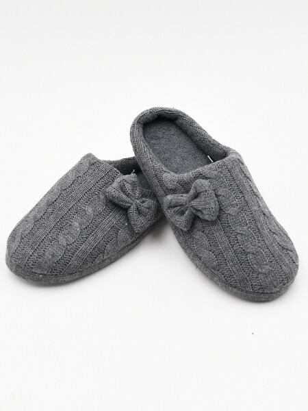 PANTUFLA GINEBRA GRIS OSCURO