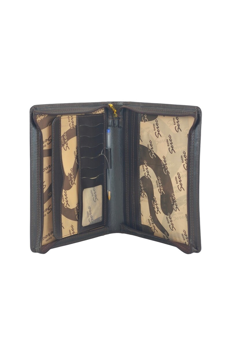 El Dosier Compacto para Organización y Estilo Personal Marron