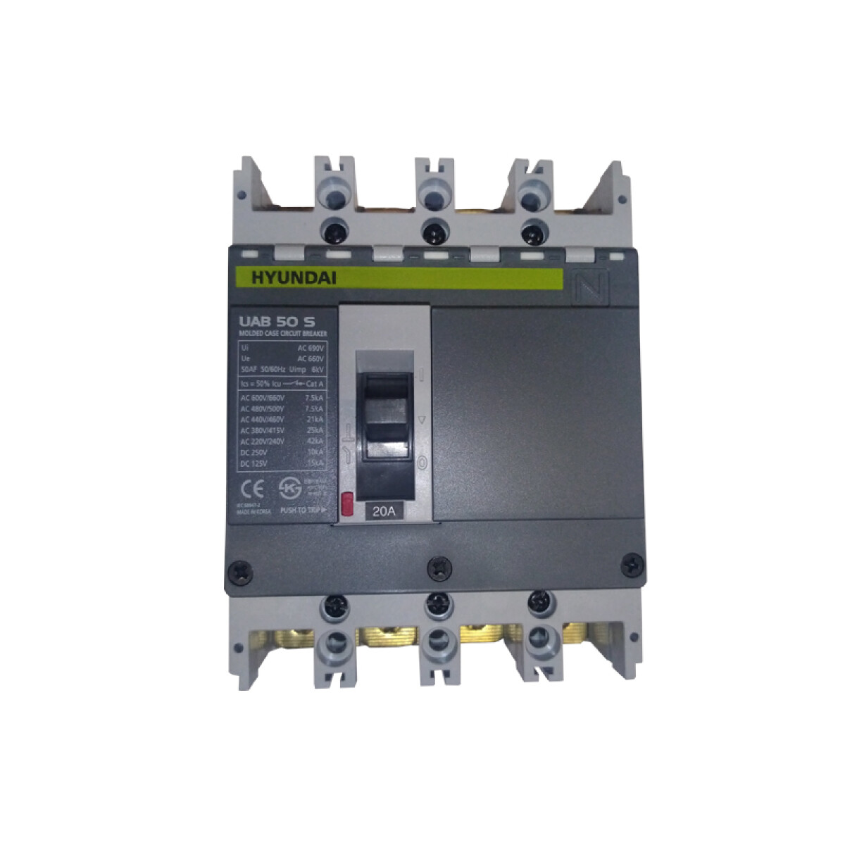 Llave industrial caja mold. UCB400R 4P 300A 30kA - HY4080 