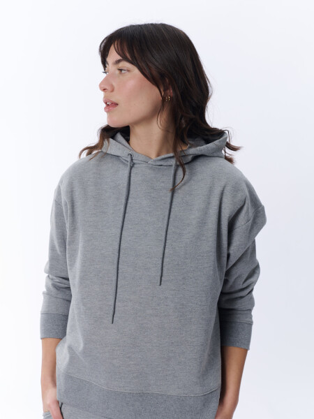 Canguro deportivo Oversize Gris Melange