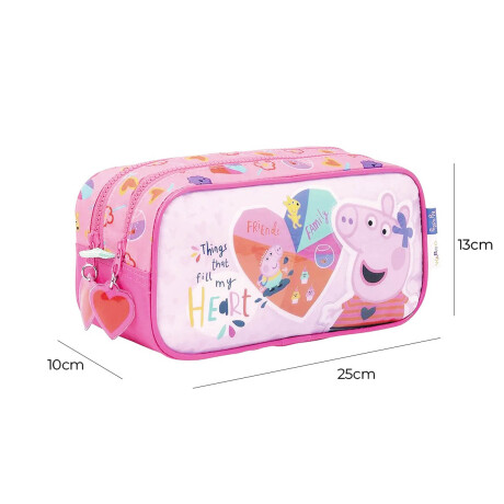 Cartuchera Peppa Pig Doble Cierre Gran Capacidad Din55404-m1