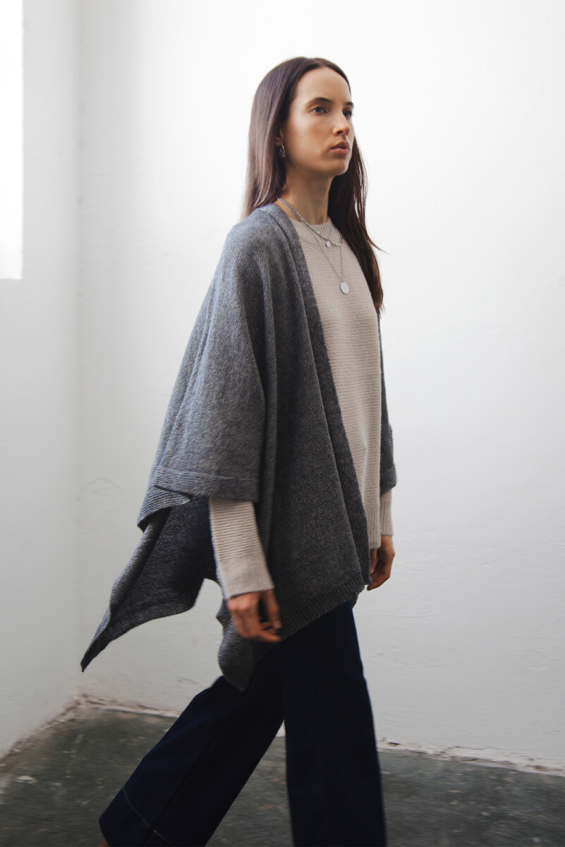 RUANA GLAM - GRIS 