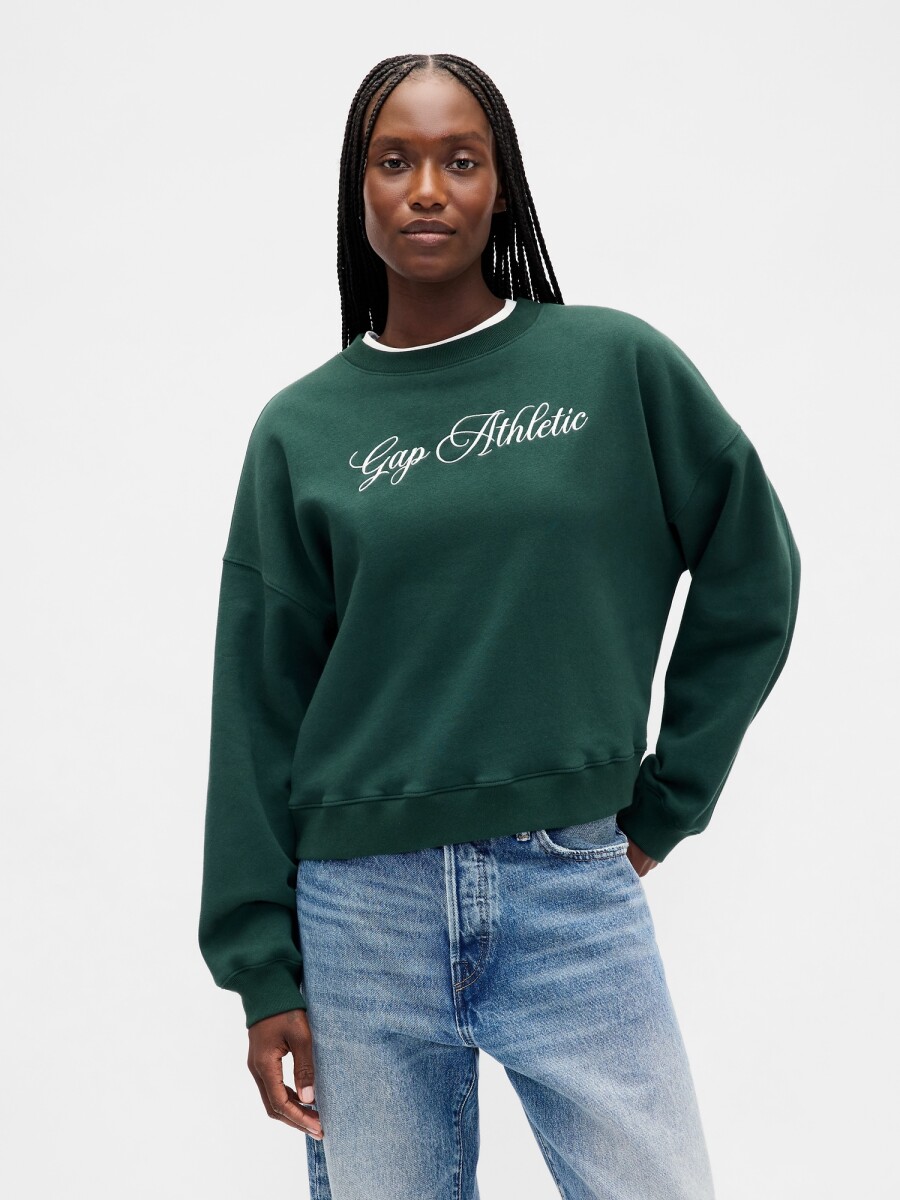 LOGO WEDGE PULLOVER - DEEP HUNTER 505 