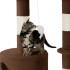 Rascador Torre 5 Niveles En Felpa Y Sisal Para Gato Juego Color Marrón