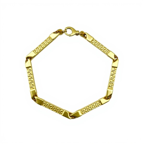 Pulsera Barra - Griega - Oro bajo -Sin Piedra-PU8096 sinpiedra