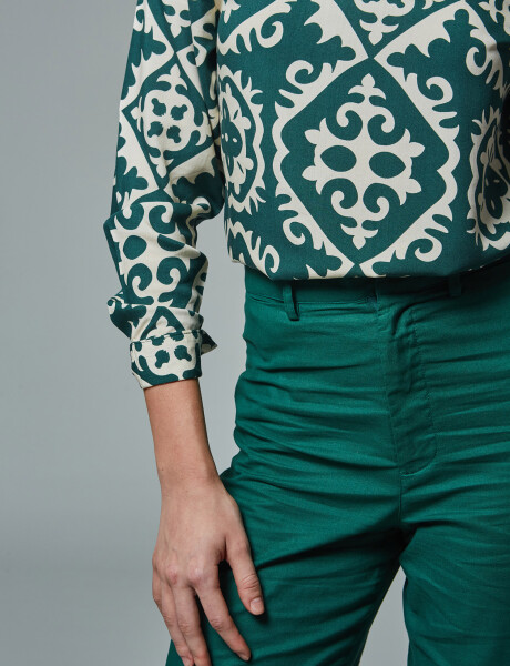 Blusa estampada verde