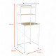 Mueble Hierro y Madera Racks Sobre Lavarropa, Ancho 70cm Blanco