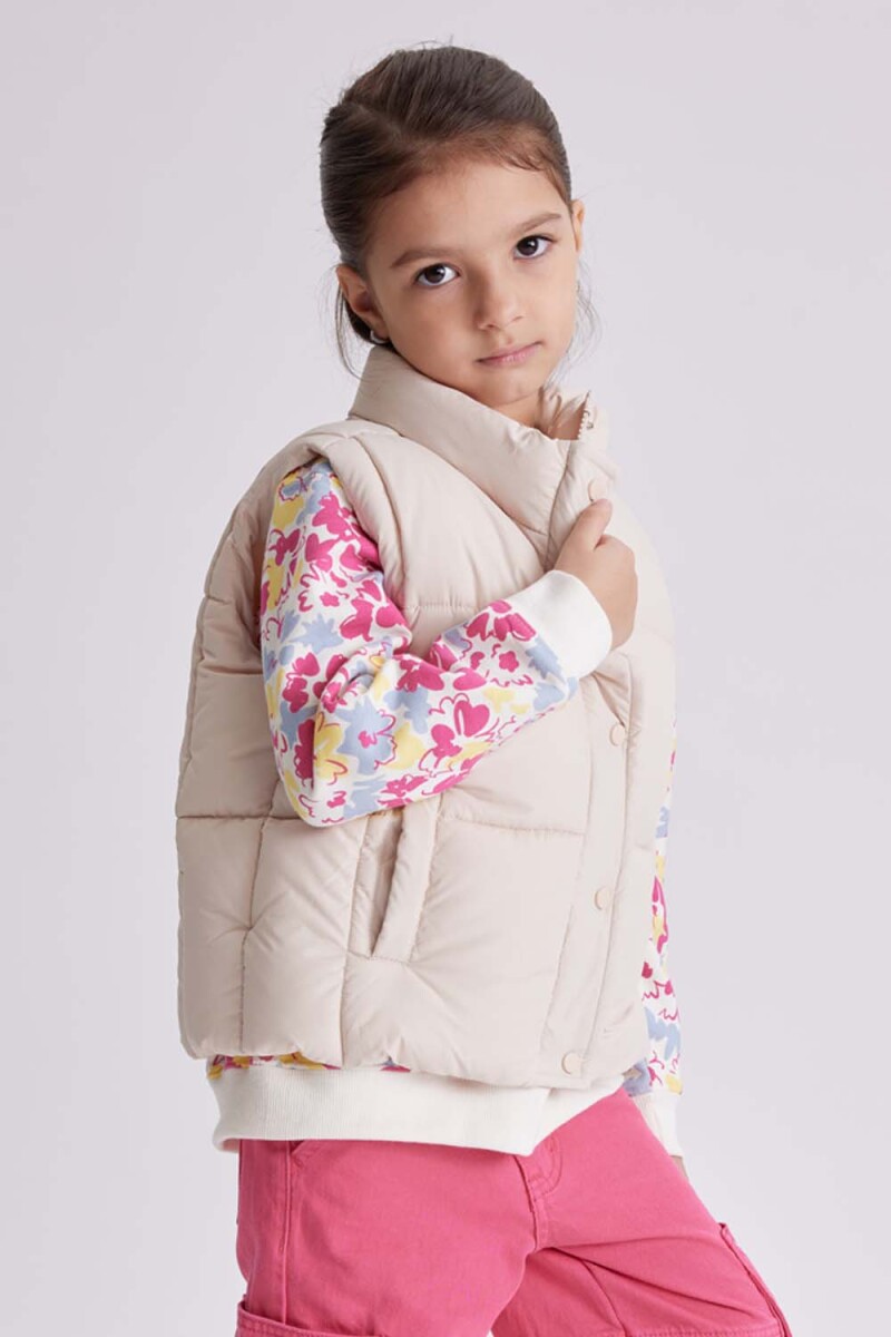 Chaleco abrigo Beige