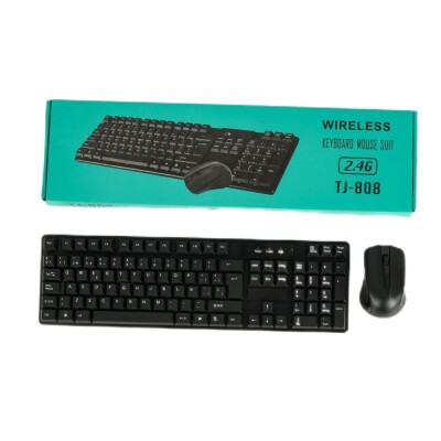 Combo teclado y mouse inalambrico BT TJ808 con teclado numerico Combo teclado y mouse inalambrico BT TJ808 con teclado numerico