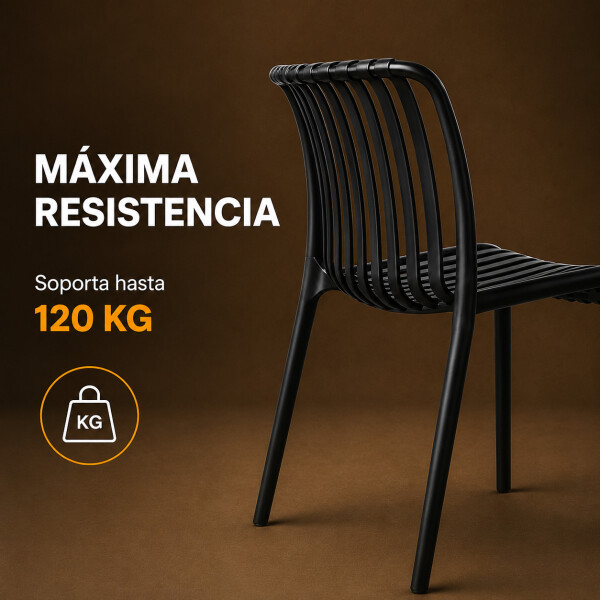 Silla Comedor ComboHome Vetro Isabelini X6 Negro 1