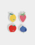 Útiles Varios Foodie Set De Gomas De Borrar De Frutas - Combinacion Multicolor