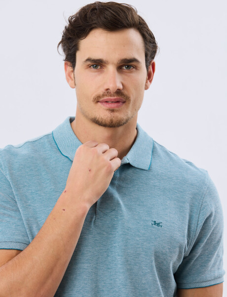 REMERA POLO LISA PIQUÉ Petroleo