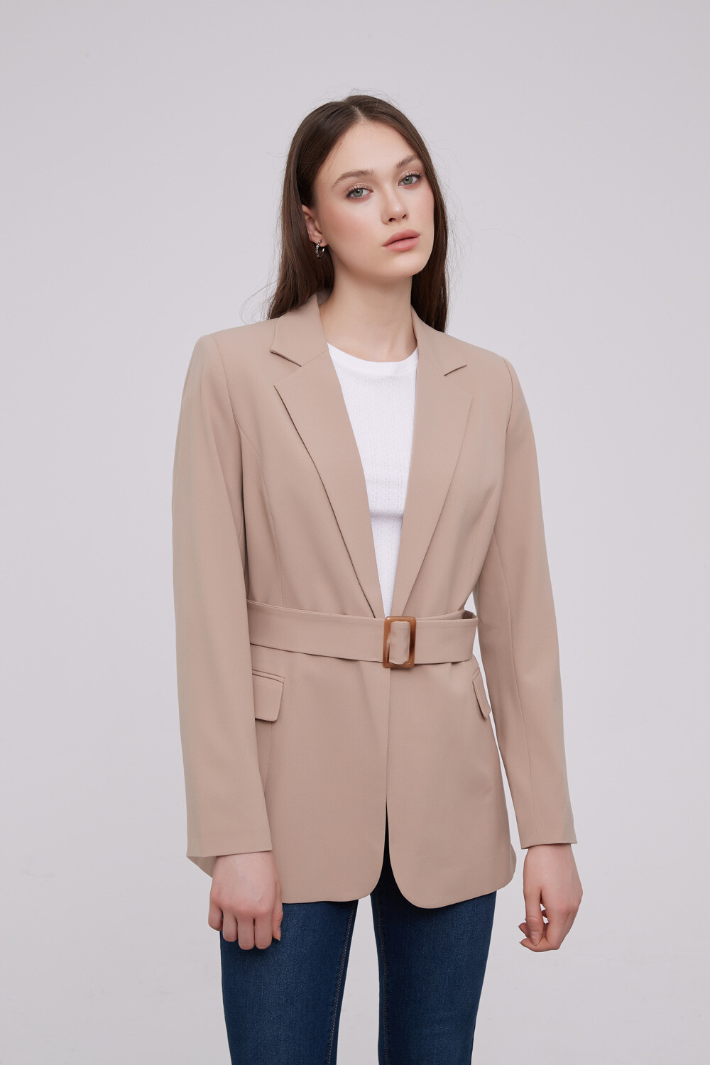 Chaqueta Ebere Beige Oscuro